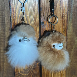100% Alpaca Fur Fur Face Keychain