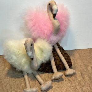 100% Suri Alpaca Fur and Leather Flamingo